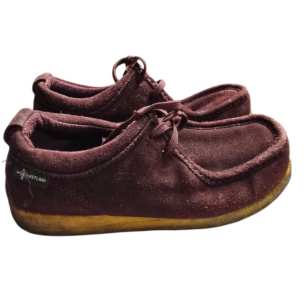 Eastland Radar Mens 10M Burgundy Suede Crepe Sole Wallabee Moc Toe Shoes 7252D